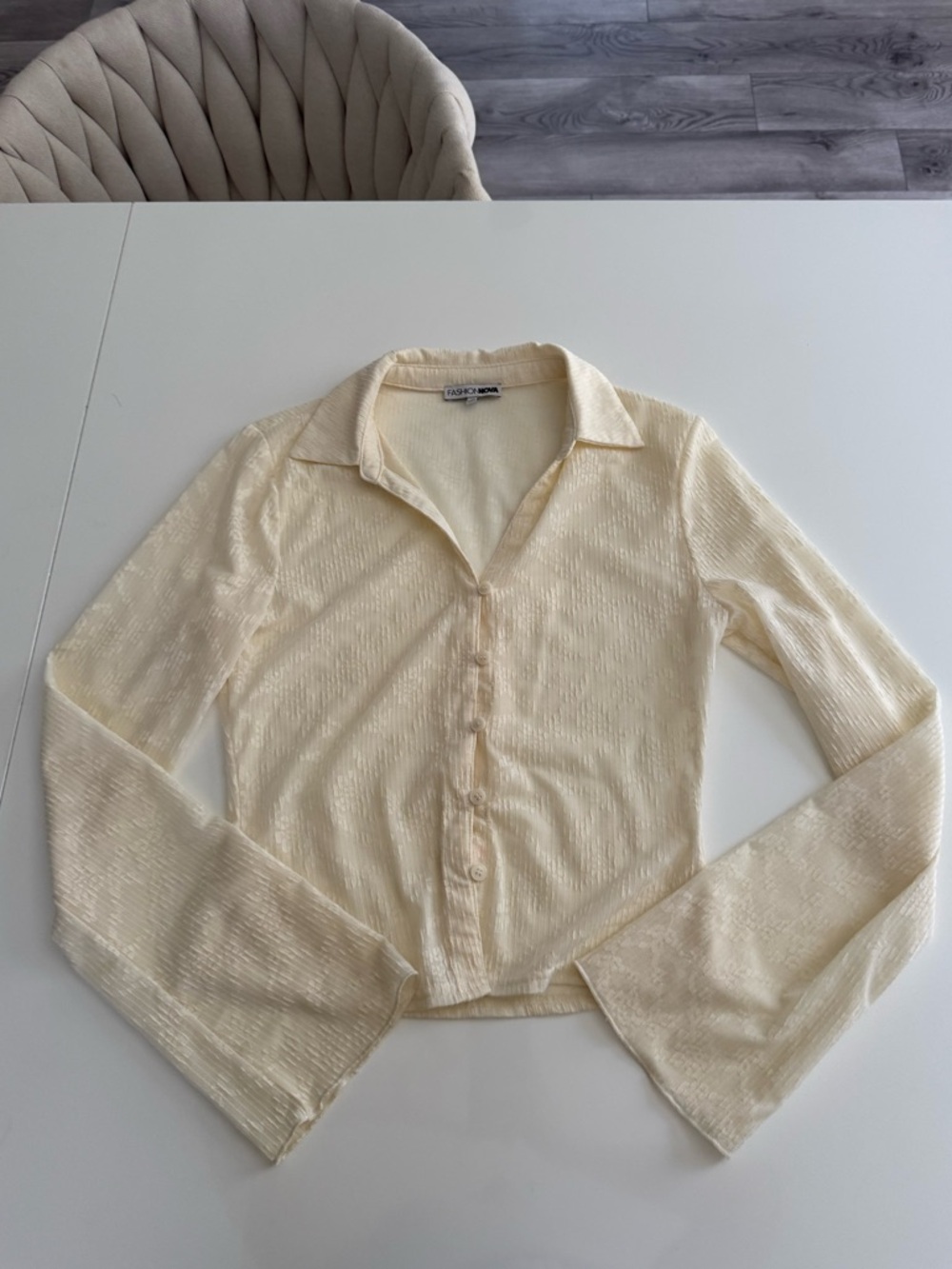 Lace Button Up Top - Picture 5 of 12